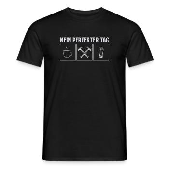 Krasser Dachdecker – Stolz & Leidenschaft - Männer T-Shirt - Schwarz - Vorne - AI Model Male 178 light (178cm)