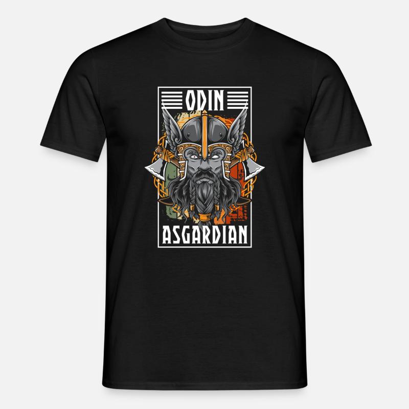 Wikinger Blitz Mjolnir - Männer T-Shirt - Schwarz