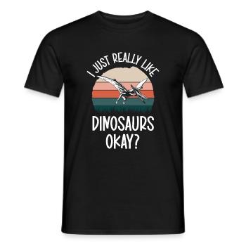 Dino Triceratops Rex Raptor - Männer T-Shirt - Schwarz - Vorne - AI Model Male 178 light (178cm)