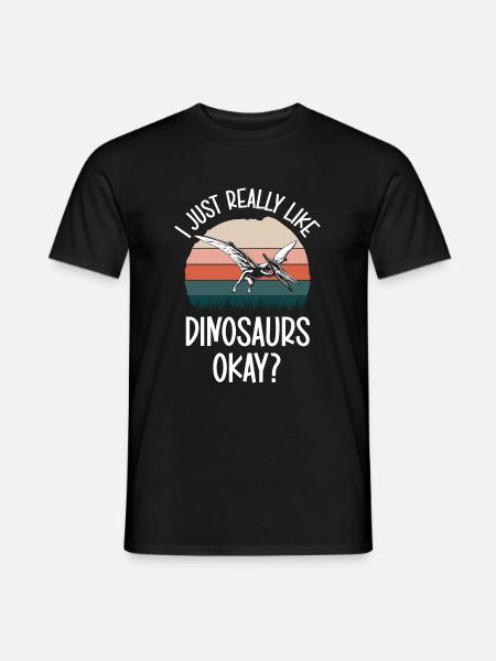 Dino Triceratops Rex Raptor - Men's T-Shirt - black