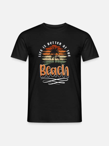 Beach Sun Surfing Sand - Men's T-Shirt - black