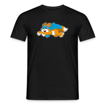 Cat Superhero Cloak - Men's T-Shirt - black - Front - AI Model Male 178 light (178cm)