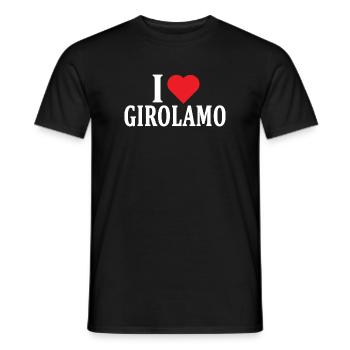 t-shirt J’adore Girolamo idée cadeau t-shirt - T-shirt homme - noir - Devant - AI Model Male 178 light (178cm)