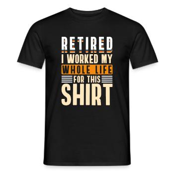 Pension de retraite Retraite - T-shirt homme - noir - Devant - AI Model Male 178 light (178cm)