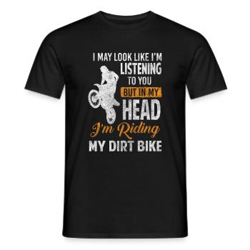 Dirt Bike Adrénaline Cascade Vélo - T-shirt homme - noir - Devant - AI Model Male 178 light (178cm)