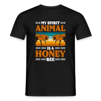 Honey Bees Animal Welfare - Men's T-Shirt - black - Front - AI Model Male 178 light (178cm)