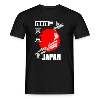 Tokyo World Tour Aventure - T-shirt homme - noir - Devant - AI Model Male 178 light (178cm)