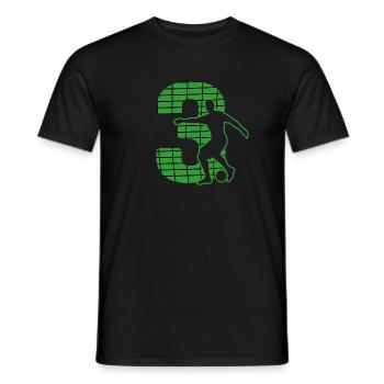 Sport de football Terrain de soccer Terrain de soccer n°3 - T-shirt homme - noir - Devant - AI Model Male 178 light (178cm)
