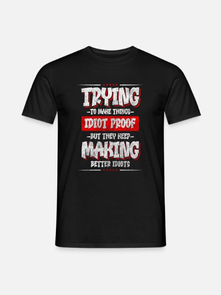 Sarcasm Idiots Party Relationship - Men's T-Shirt - black