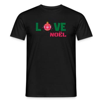 Love Noël - T-shirt homme - noir - Devant - AI Model Male 178 light (178cm)
