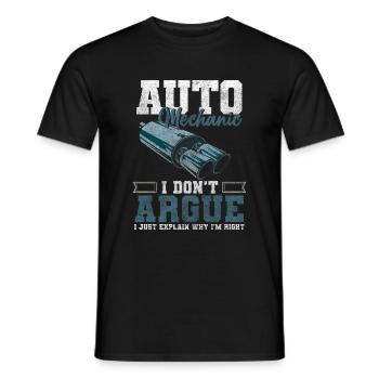 Car mechanic, mechanic, tool, hobbyist - Men's T-Shirt - black - Front - AI Model Male 178 light (178cm)