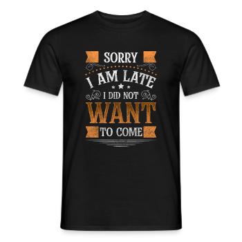Party, Funny, Community - Men's T-Shirt - black - Front - AI Model Male 178 light (178cm)