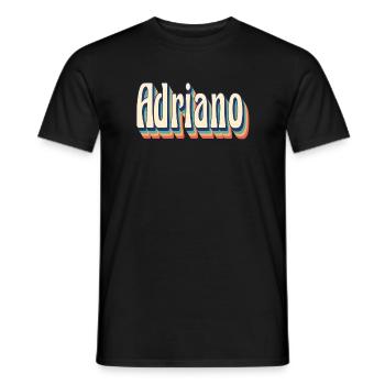 Adriano t-shirt rétro vintage t-shirt cadeau - T-shirt homme - noir - Devant - AI Model Male 178 light (178cm)