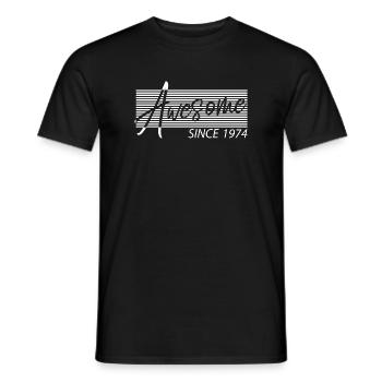 Génial depuis 1974 Anniversaire Rétro - T-shirt homme - noir - Devant - AI Model Male 178 light (178cm)