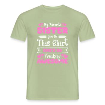 Familie Kinder Bruderherz Zusammenhalt - Männer T-Shirt - Sage - Vorne - AI Model Male 178 light (178cm)