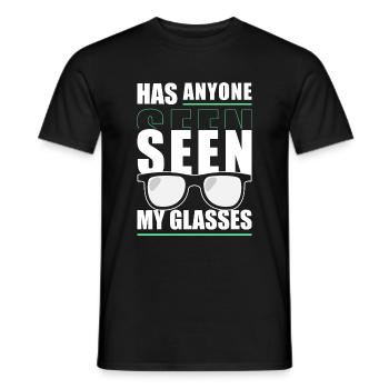 Lunettes Optique Hypermétrope - T-shirt homme - noir - Devant - AI Model Male 178 light (178cm)