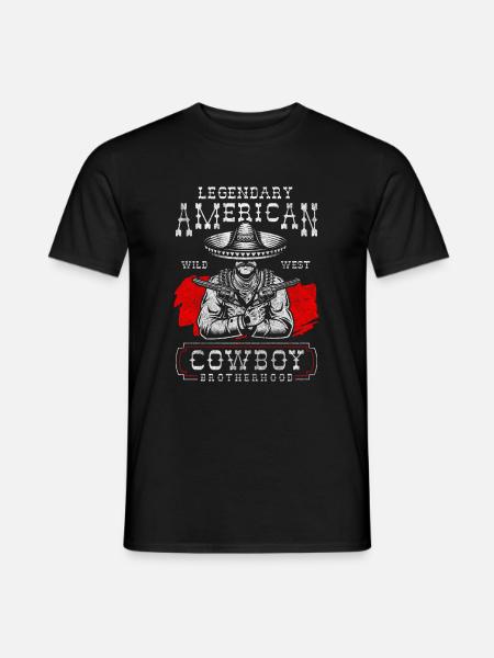 Wild West USA Cowboy Boots - Men's T-Shirt - black