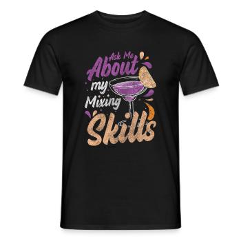 Boire un mélangeur d’alcool - T-shirt homme - noir - Devant - AI Model Male 178 light (178cm)
