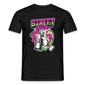 Pulvérisateur de graffitis Rapper Streetmind - T-shirt homme - noir - Devant - AI Model Male 178 light (178cm)