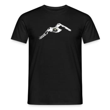 Uhu lineart - Männer T-Shirt - Schwarz - Vorne - AI Model Male 178 light (178cm)