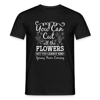 Bouquet Merci Saint-Valentin Romantique - T-shirt homme - noir - Devant - AI Model Male 178 light (178cm)