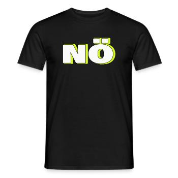 NO - Men's T-Shirt - black - Front - AI Model Male 178 light (178cm)