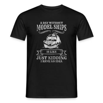 Ship Water Boats Skipper - Men's T-Shirt - black - Front - AI Model Male 178 light (178cm)