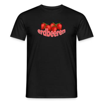 ERDBEEREN - Männer T-Shirt - Schwarz - Vorne - AI Model Male 178 light (178cm)