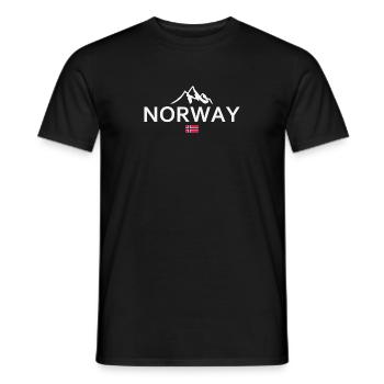 Norway - Norge - Norway - Flag - Scandinavia - Men's T-Shirt - black - Front - AI Model Male 178 light (178cm)