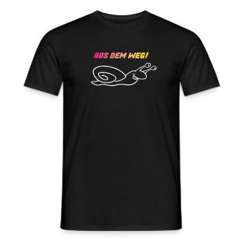 Aus dem Weg – Ich Eile mit Weile - Männer T-Shirt - Schwarz - Vorne - AI Model Male 178 light (178cm)