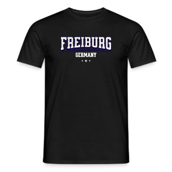 Freiburg Germany College Design - Men's T-Shirt - black - Front - AI Model Male 178 light (178cm)