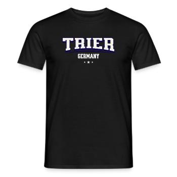 Emblème de la ville de Trèves, Allemagne - T-shirt homme - noir - Devant - AI Model Male 178 light (178cm)