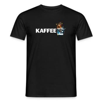 Kaffee Mascot Splash - Männer T-Shirt - Schwarz - Vorne - AI Model Male 178 light (178cm)