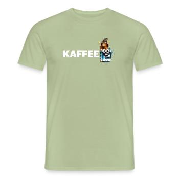 Kaffee Mascot Splash - Männer T-Shirt - Sage - Vorne - AI Model Male 178 light (178cm)