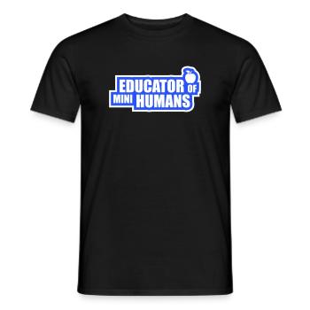 Educator Of Little Humans Teacher Funny Kids - Men's T-Shirt - black - Front - AI Model Male 178 light (178cm)