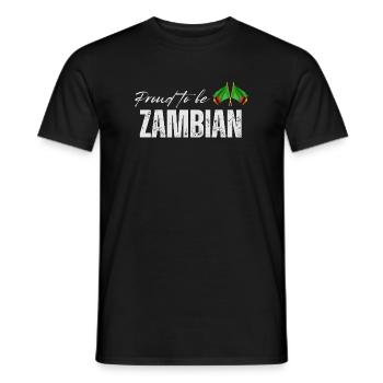 Zambian proud, I love Zambia - Men's T-Shirt - black - Front - AI Model Male 178 light (178cm)