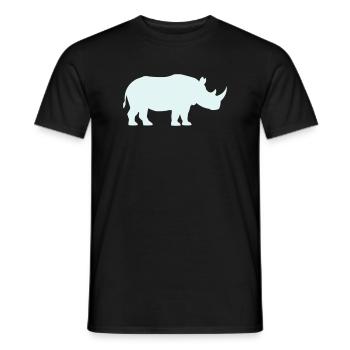 Pastell Rhino Silhouette - Männer T-Shirt - Schwarz - Vorne - AI Model Male 178 light (178cm)