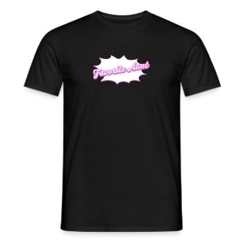 Favorite Aunt lettering for your favorite aunt - Men's T-Shirt - black - Front - AI Model Male 178 light (178cm)