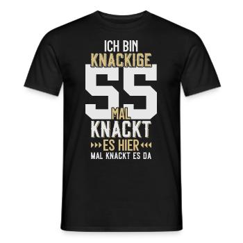 55. GEBURTSTAG 1971 KNACKIGE 55 - Männer T-Shirt - Schwarz - Vorne - AI Model Male 178 light (178cm)