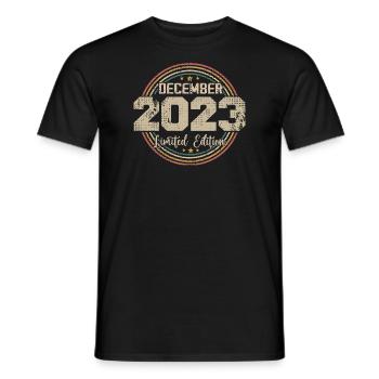 Die Legenden wurden im Dezember 2023 - 2023 geboren - Männer T-Shirt - Schwarz - Vorne - AI Model Male 178 light (178cm)