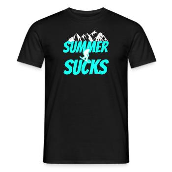 Summer Sucks Snowboarder - Männer T-Shirt - Schwarz - Vorne - AI Model Male 178 light (178cm)