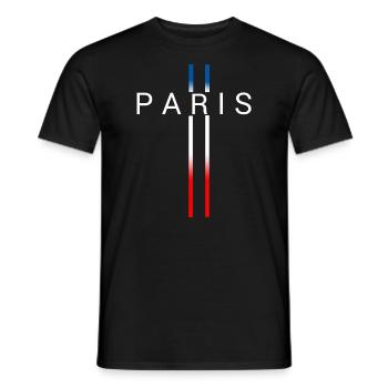 FRANKREICH - Männer T-Shirt - Schwarz - Vorne - AI Model Male 178 light (178cm)