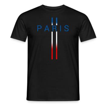 Paris - Männer T-Shirt - Schwarz - Vorne - AI Model Male 178 light (178cm)