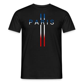 Paris - Männer T-Shirt - Schwarz - Vorne - AI Model Male 178 light (178cm)