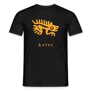 Azteken Echse - Männer T-Shirt - Schwarz - Vorne - AI Model Male 178 light (178cm)