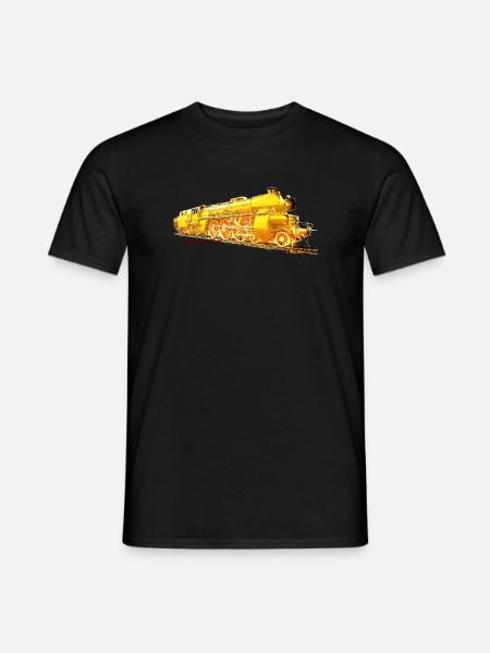 Dampflok 18 323 - Männer T-Shirt - Schwarz