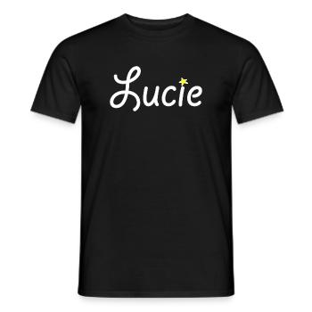Lucie - Männer T-Shirt - Schwarz - Vorne - AI Model Male 178 light (178cm)
