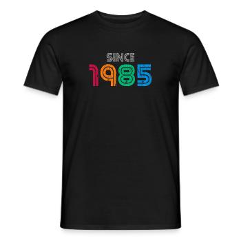 Seit 1985 | Vintage-Retro-Farbenes Jahr - Männer T-Shirt - Schwarz - Vorne - AI Model Male 178 light (178cm)
