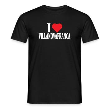 t-shirt Io amo Villanovafranca t-shirt Sardegna - Men's T-Shirt - black - Front - AI Model Male 178 light (178cm)