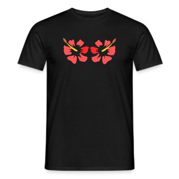 Flower Pink Pink Flower Flowers Pink Pink Red Flowers - Men's T-Shirt - black - Front - AI Model Male 178 light (178cm)